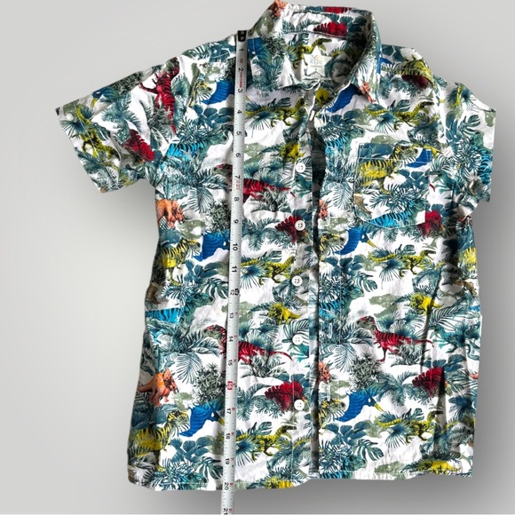 🟢5/$25 365 Kids Dinosaur Button-Down Shirt Garanimals - Picture 5 of 12